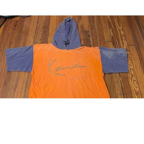 Karl Kani VTG Orange ShortSleeve Hoodie Size Large - Picture 4 of 6